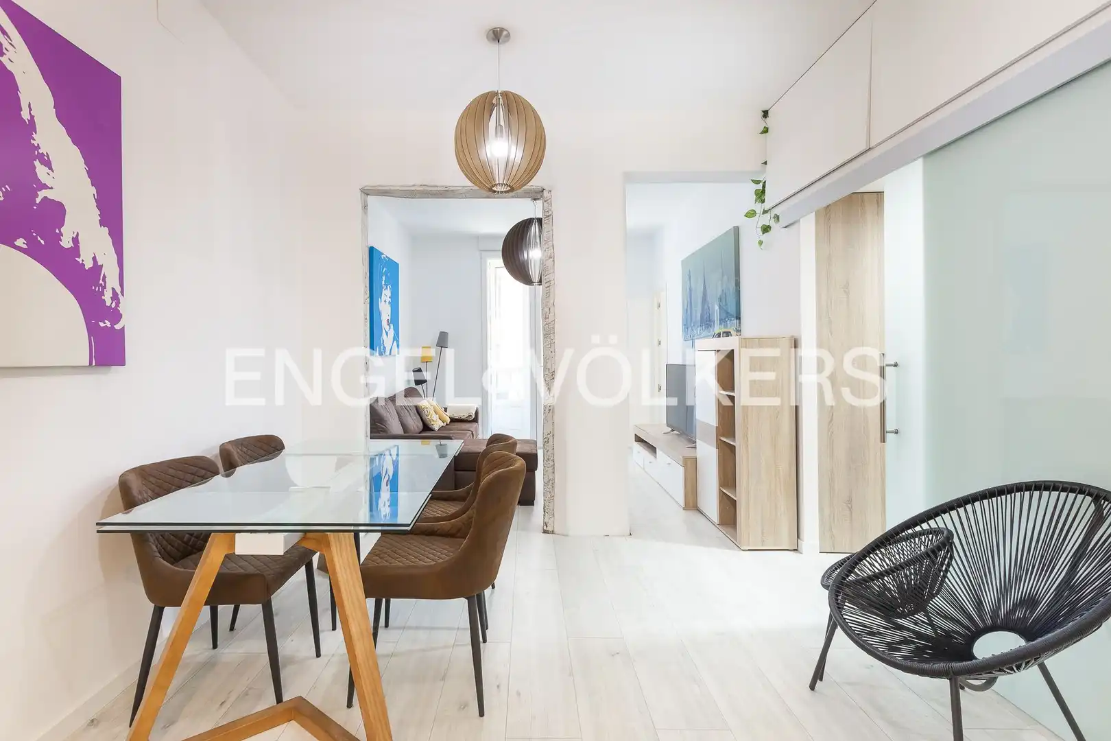 Dining room of Flat for rent in Madrid  with Air Conditioner, Heating and Balcony