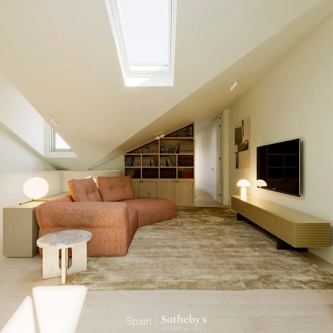 Sala d'estar de Apartament en venda en Madrid amb Aire condicionat, Calefacció i Terrassa