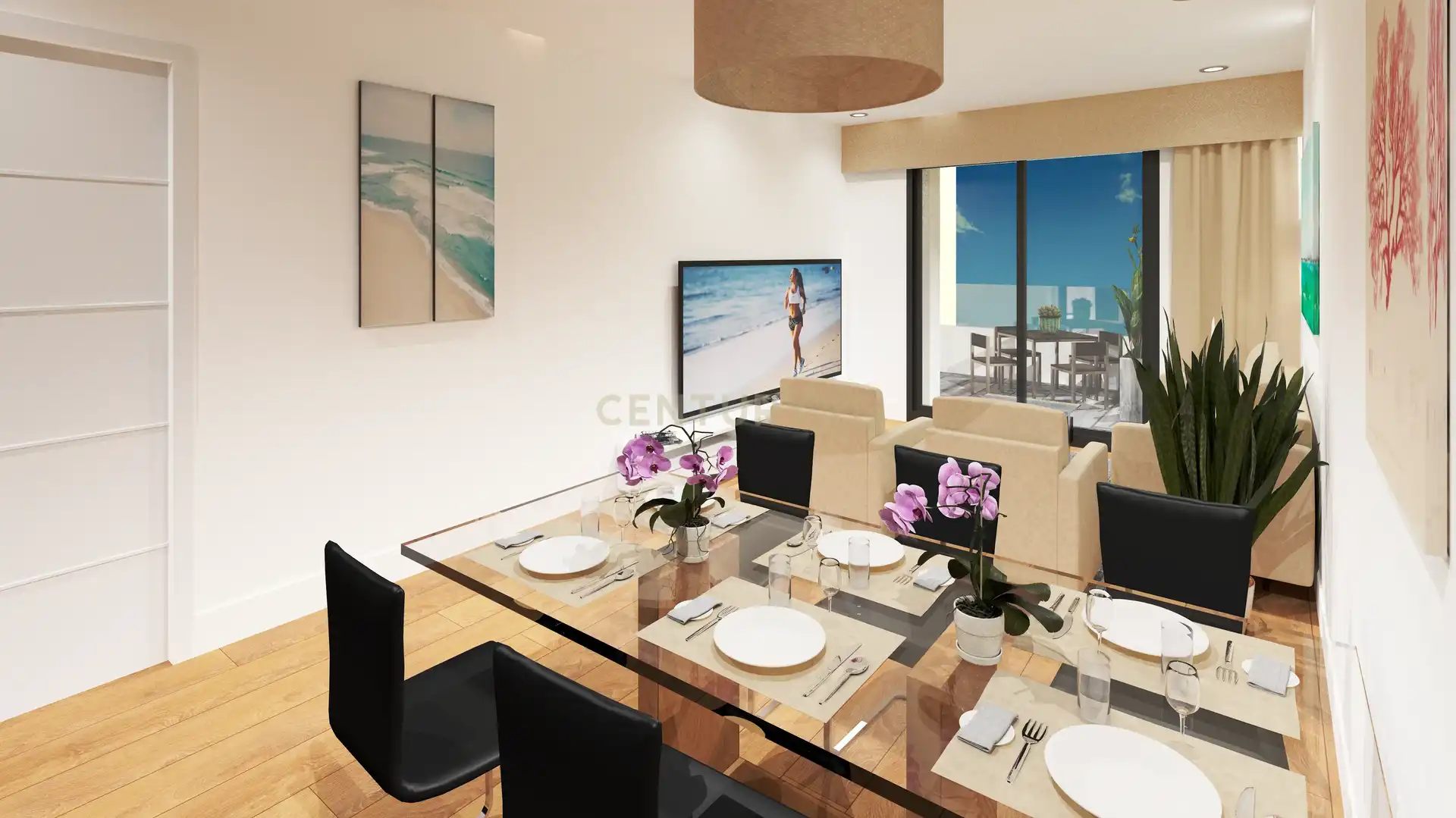 Dining room of Flat for sale in Mijas  with Swimming Pool, Oven and Washing machine