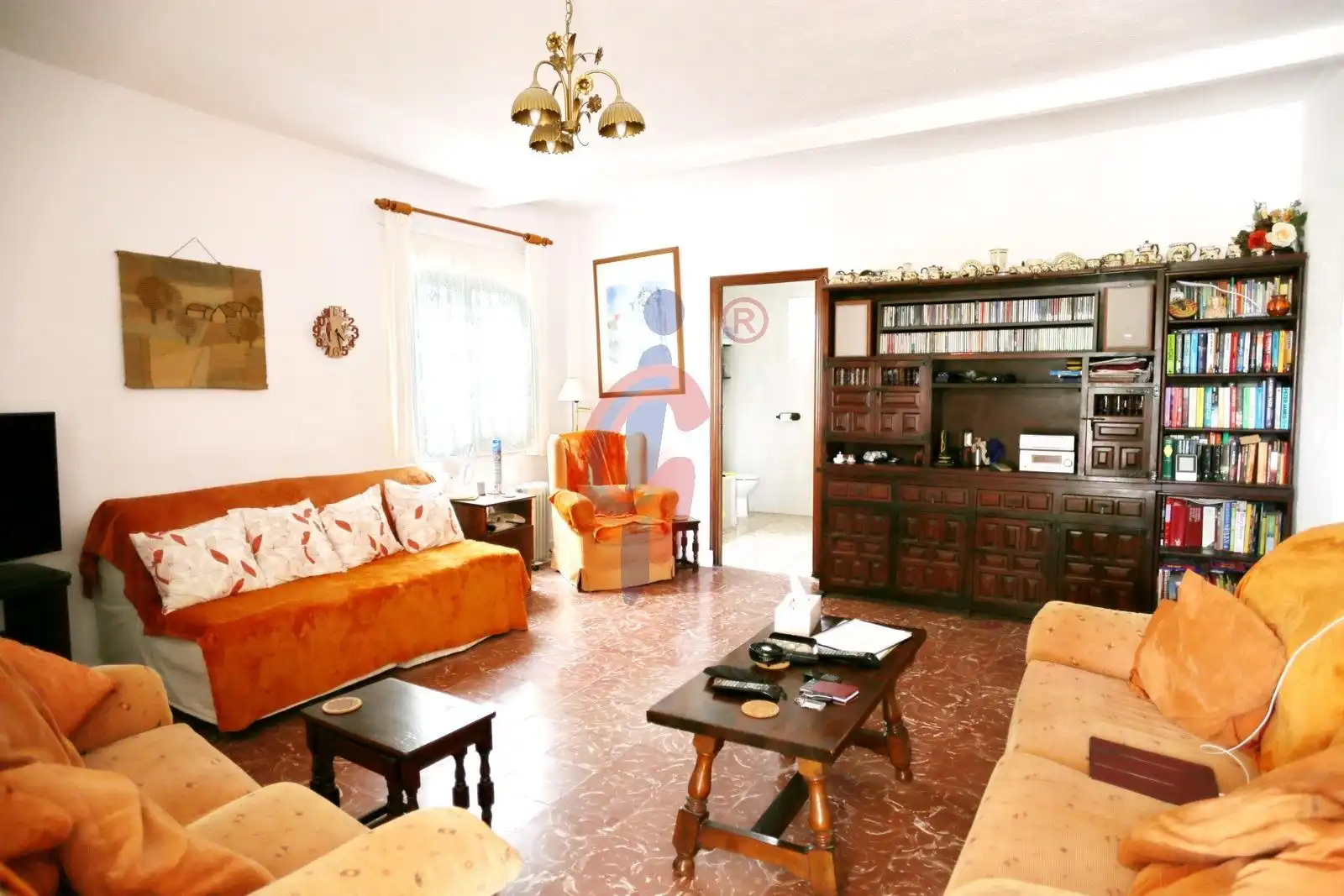 Wohnzimmer von Haus oder Chalet zum Verkauf in Hondón de las Nieves / El Fondó de les Neus mit Privatgarten, Abstellraum und Schwimmbad