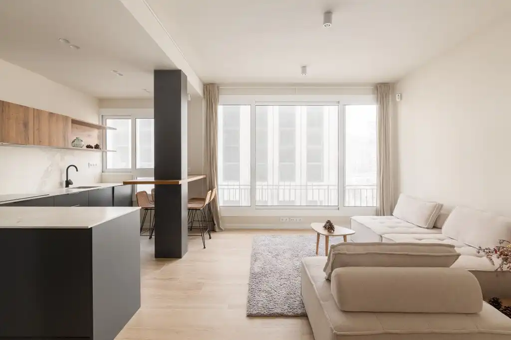 Sala de estar de Apartamento en venta en Barcelona con Aire acondicionado, Terraza y Amueblado