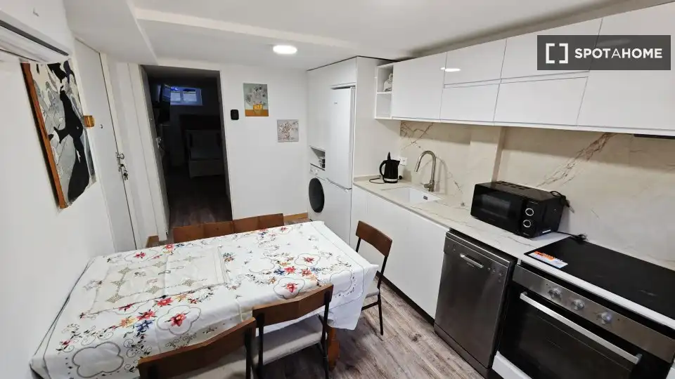 Cuina de Pis per a compartir en Las Rozas de Madrid amb Aire condicionat, Calefacció i Moblat