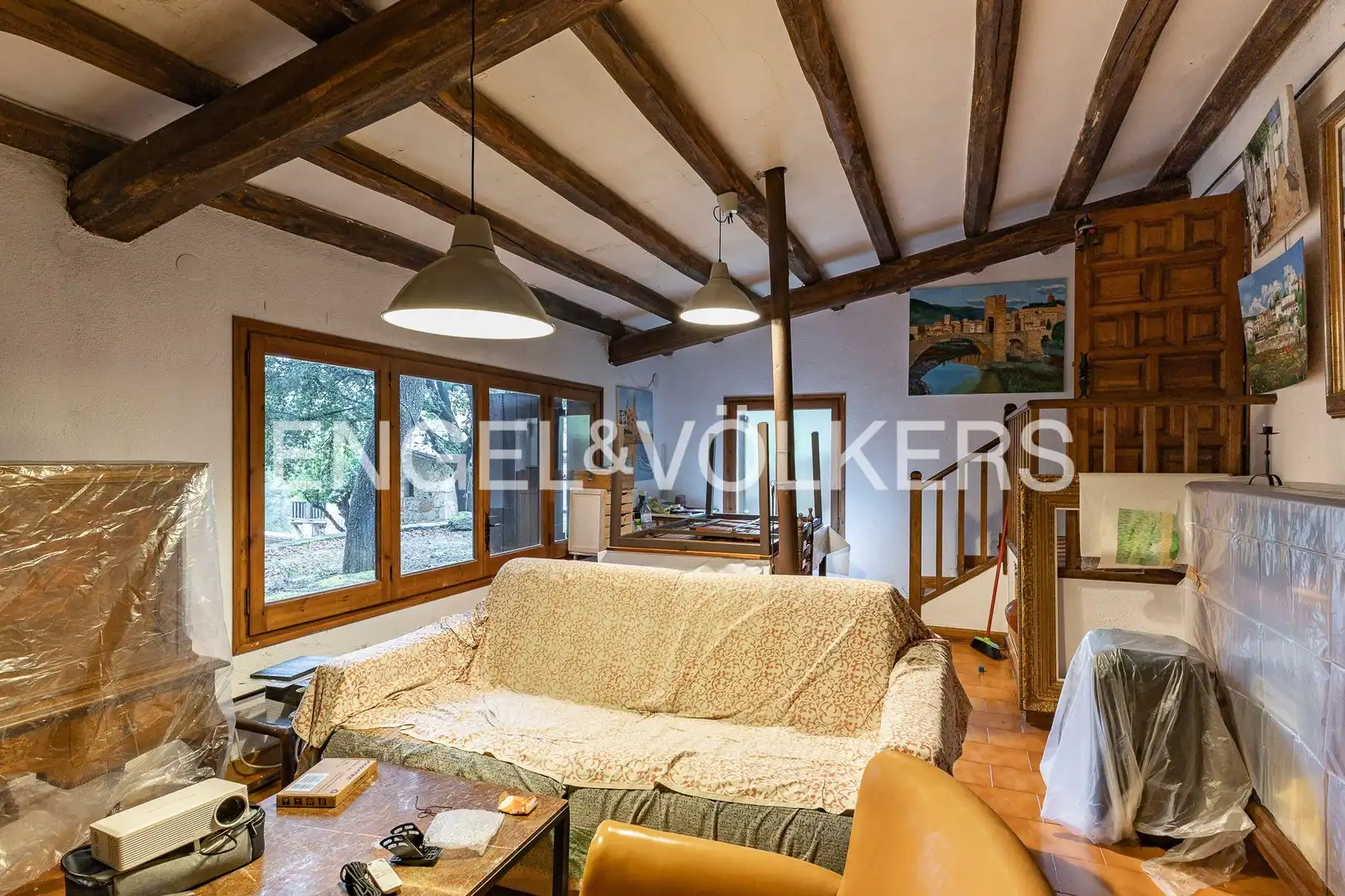 Sala de estar de Finca rústica en venta en Aiguafreda con Calefacción, Jardín privado y Piscina