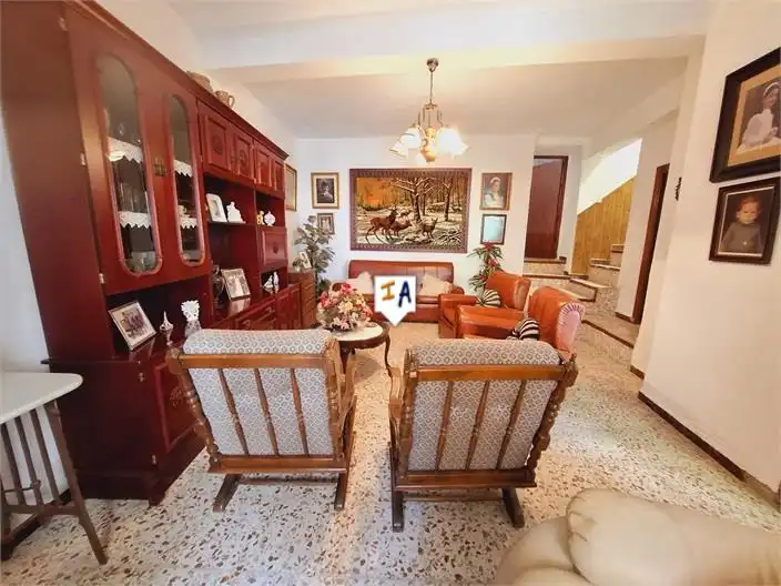 Sala d'estar de Casa adosada en venda en Canillas de Aceituno amb Terrassa i Traster