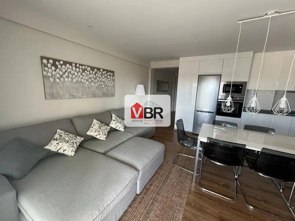 Wohnzimmer von Wohnung zur Miete in Valencia mit Klimaanlage, Heizung und Terrasse