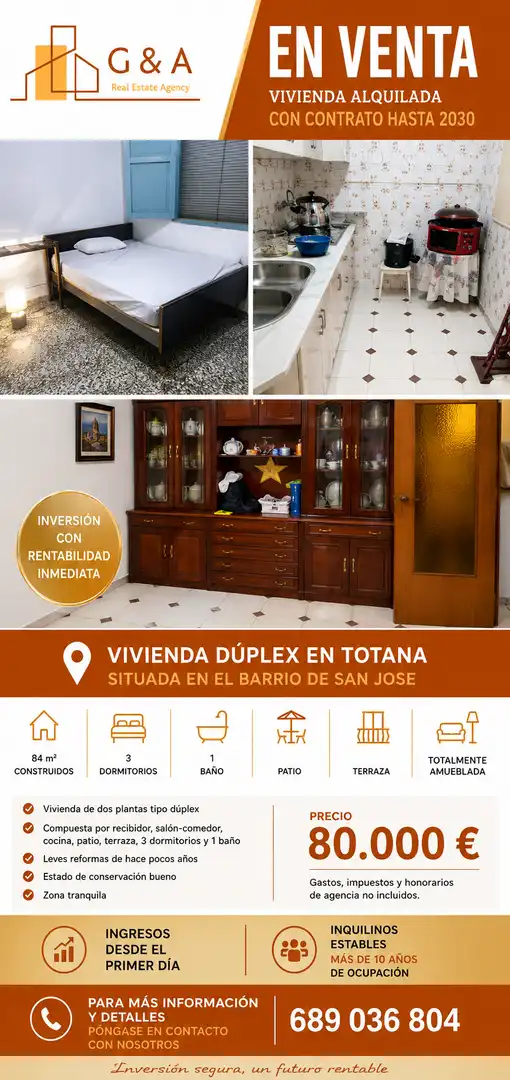Casa adosada en venda en Totana amb Terrassa i Moblat