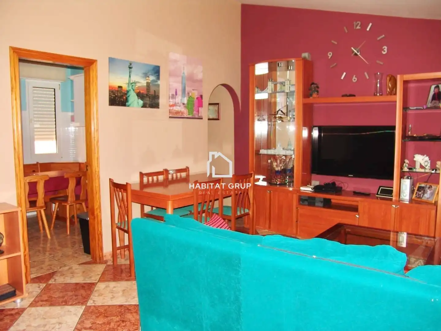 Wohnzimmer von Maisonette zum Verkauf in Ciutadella de Menorca mit Klimaanlage, Heizung und Terrasse