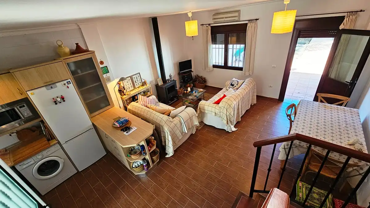 Sala de estar de Casa adosada en venta en Aroche con Aire acondicionado, Jardín privado y Amueblado