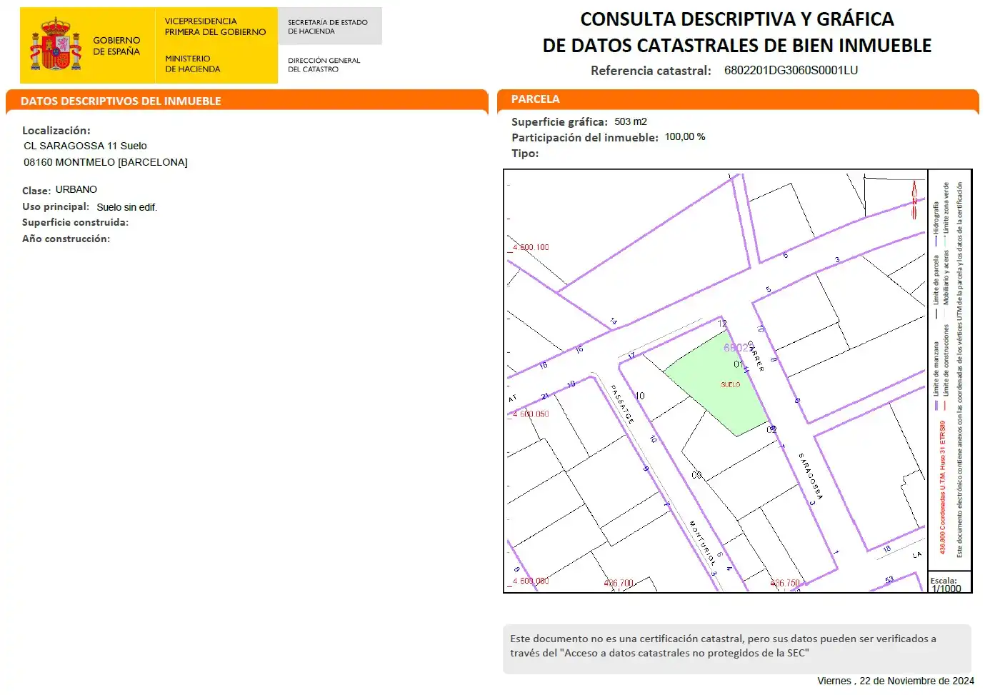Terreno residencial en venta en Carrer Saragossa 11, imagen 12