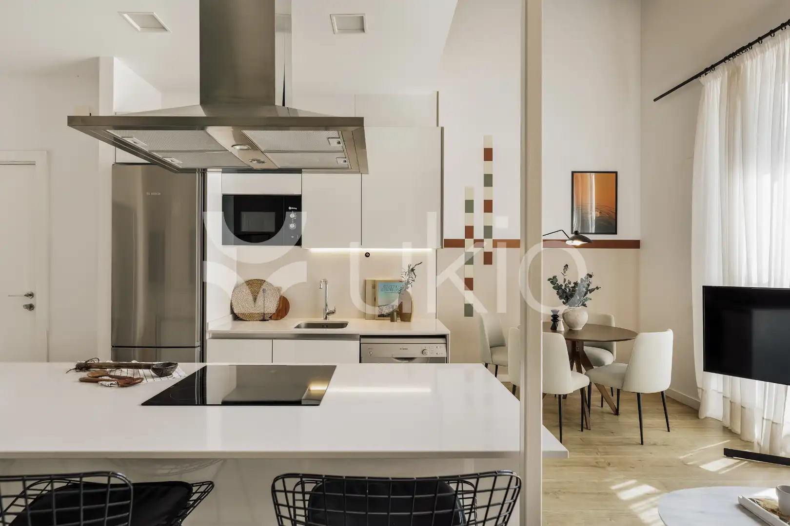 Kitchen of Apartments for rent in Barcelona  with Air Conditioner, Heating and Furnished