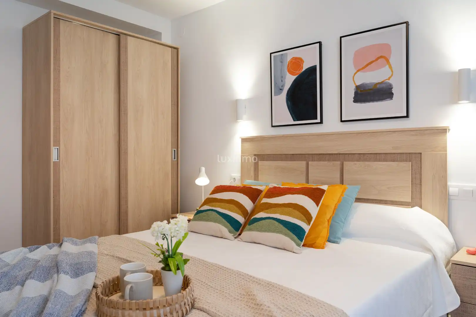 Schlafzimmer von Dachboden zum Verkauf in Jávea / Xàbia mit Klimaanlage, Abstellraum und Balkon