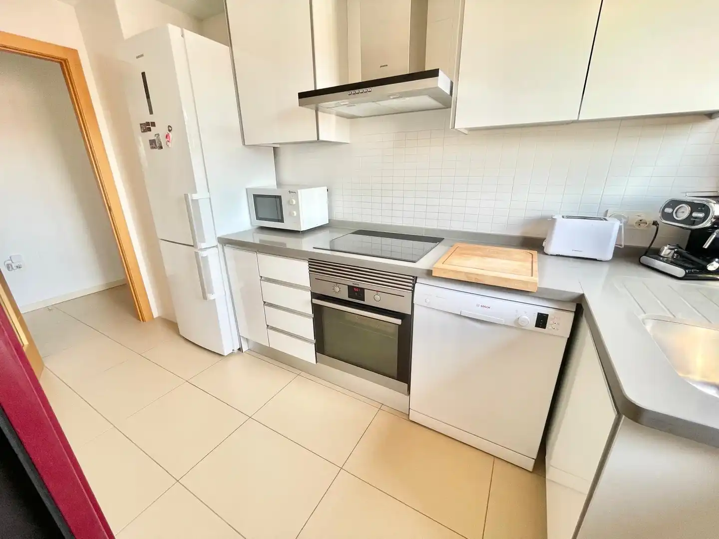 Cocina de Apartamento de alquiler en Pilar de la Horadada con Piscina, Amueblado y Lavadora