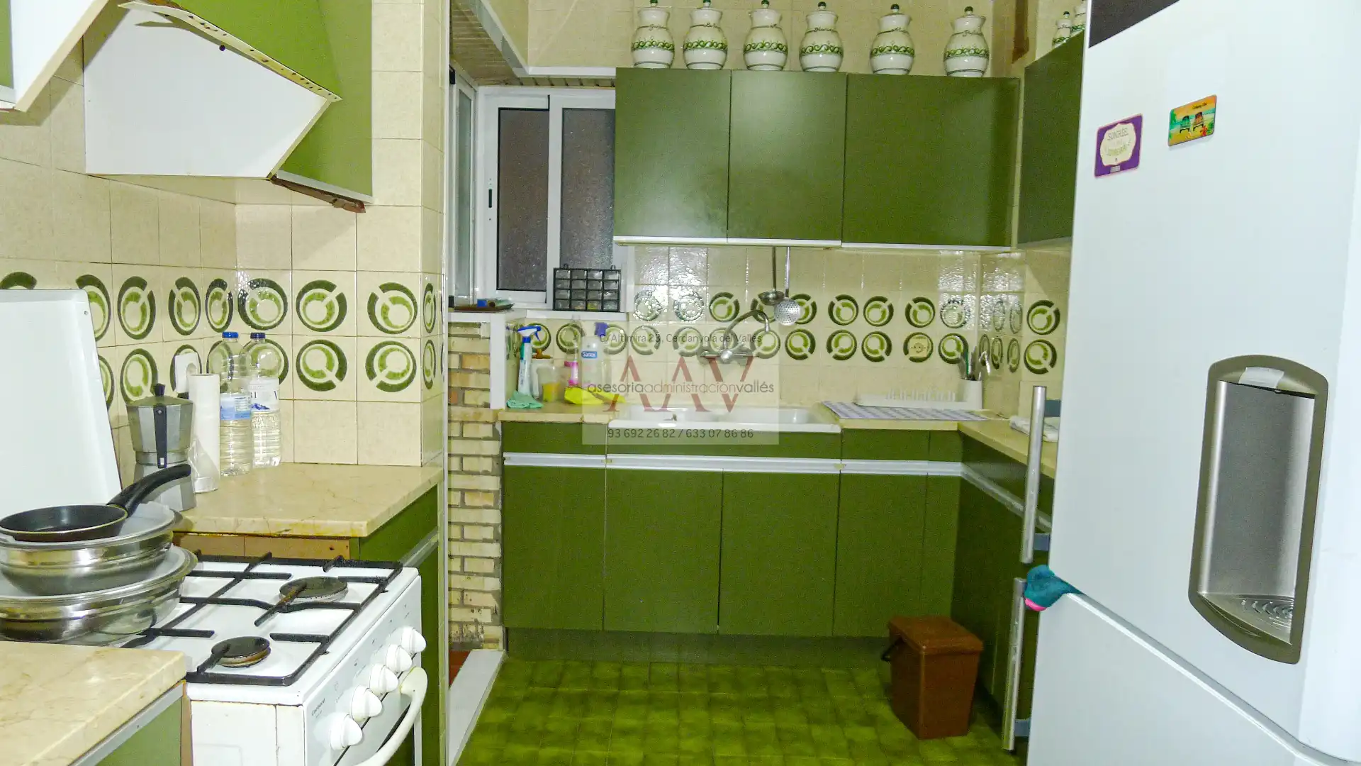 Küche von Wohnung zum Verkauf in Cerdanyola del Vallès mit Klimaanlage, Heizung und Balkon