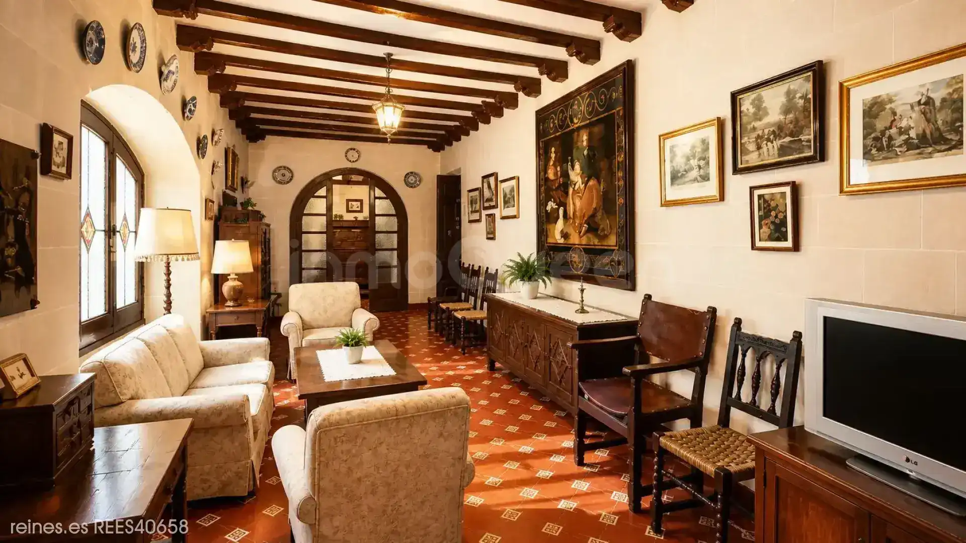 Sala d'estar de Casa o xalet en venda en Calamocha amb Calefacció, Jardí privat i Terrassa