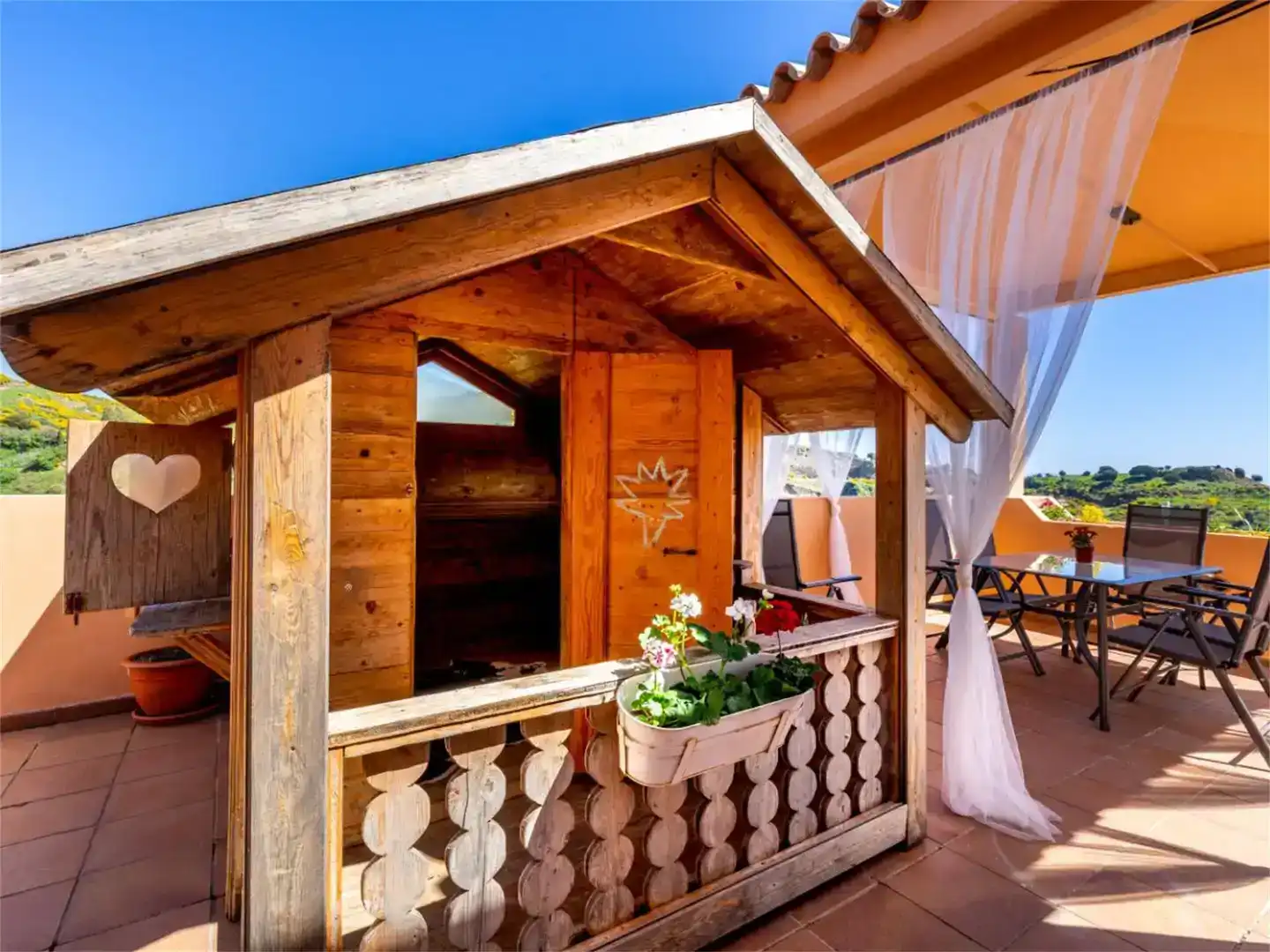 Terraza de Ático en venta en Mijas con Aire acondicionado y Piscina