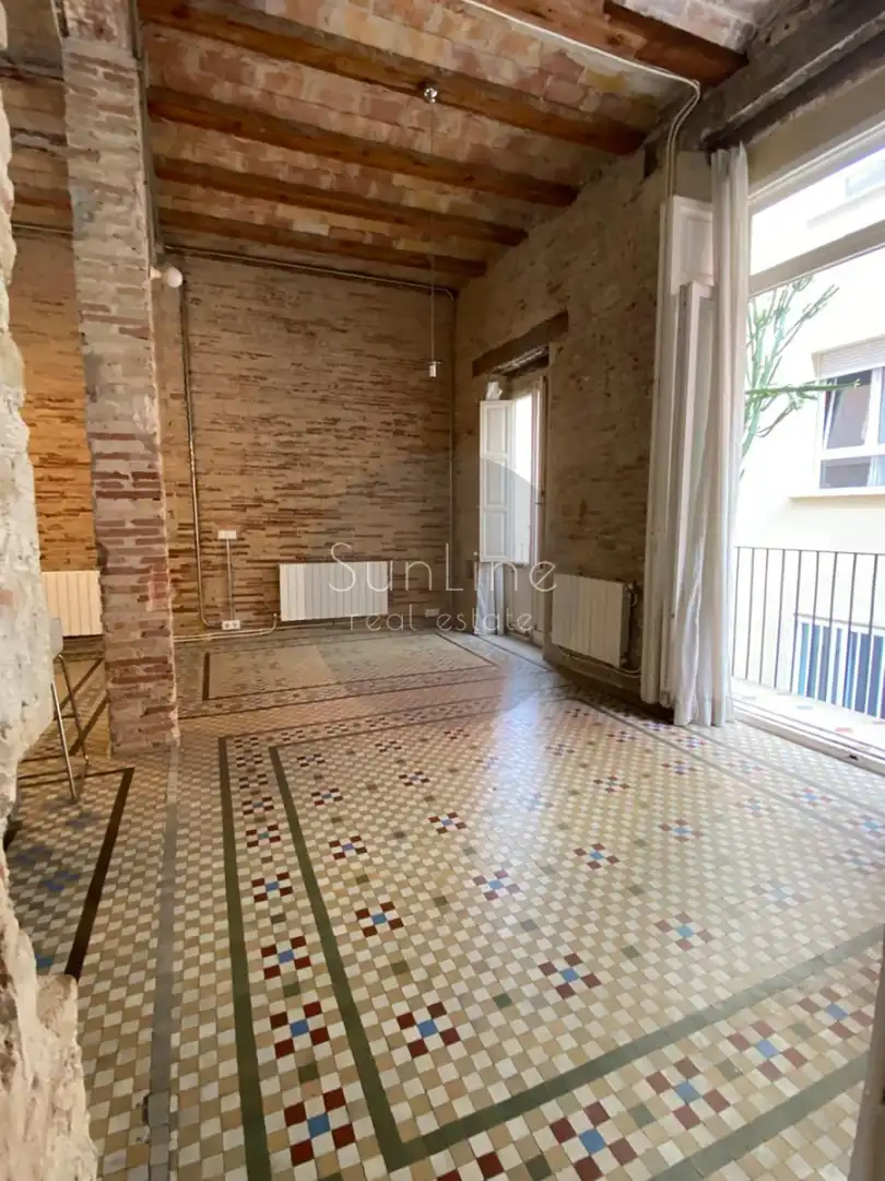 Wohnzimmer von Wohnung zur Miete in Valencia mit Klimaanlage, Privatgarten und Terrasse