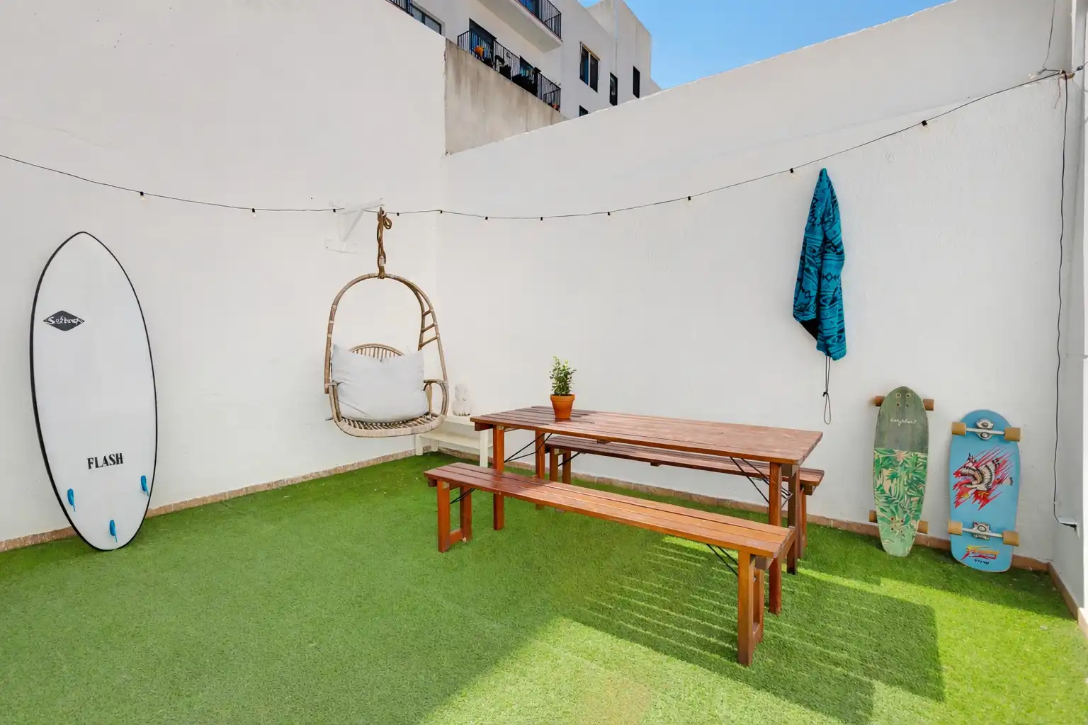 Terraza de Casa adosada en venta en Barcelona con Aire acondicionado, Calefacción y Jardín privado