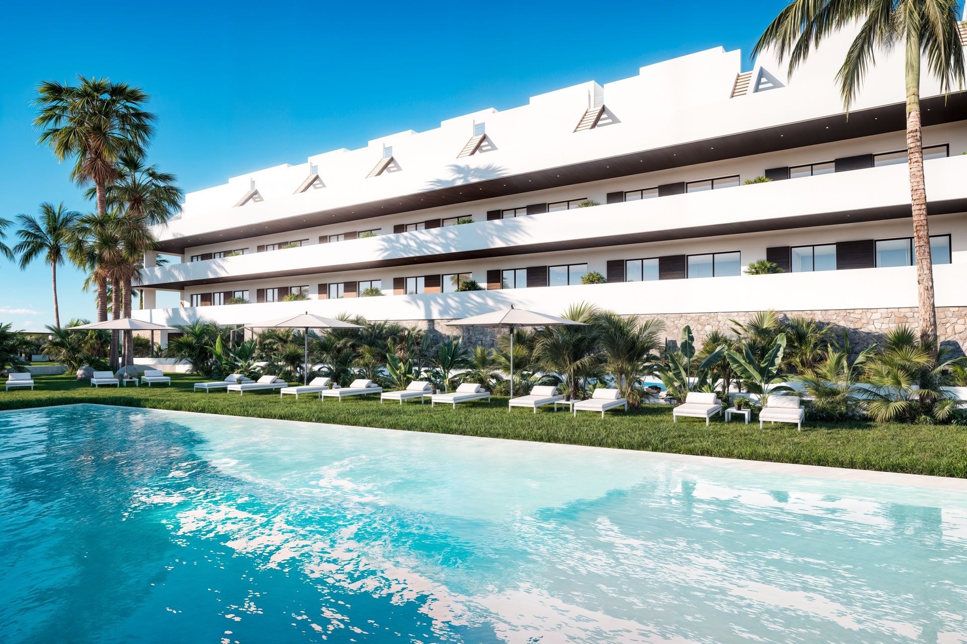 Schwimmbecken von Dachboden zum Verkauf in Finestrat mit Privatgarten, Terrasse und Schwimmbad