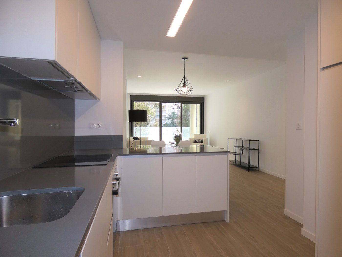 Kitchen of Flat to rent in Alicante / Alacant  with Air Conditioner, Heating and Private garden