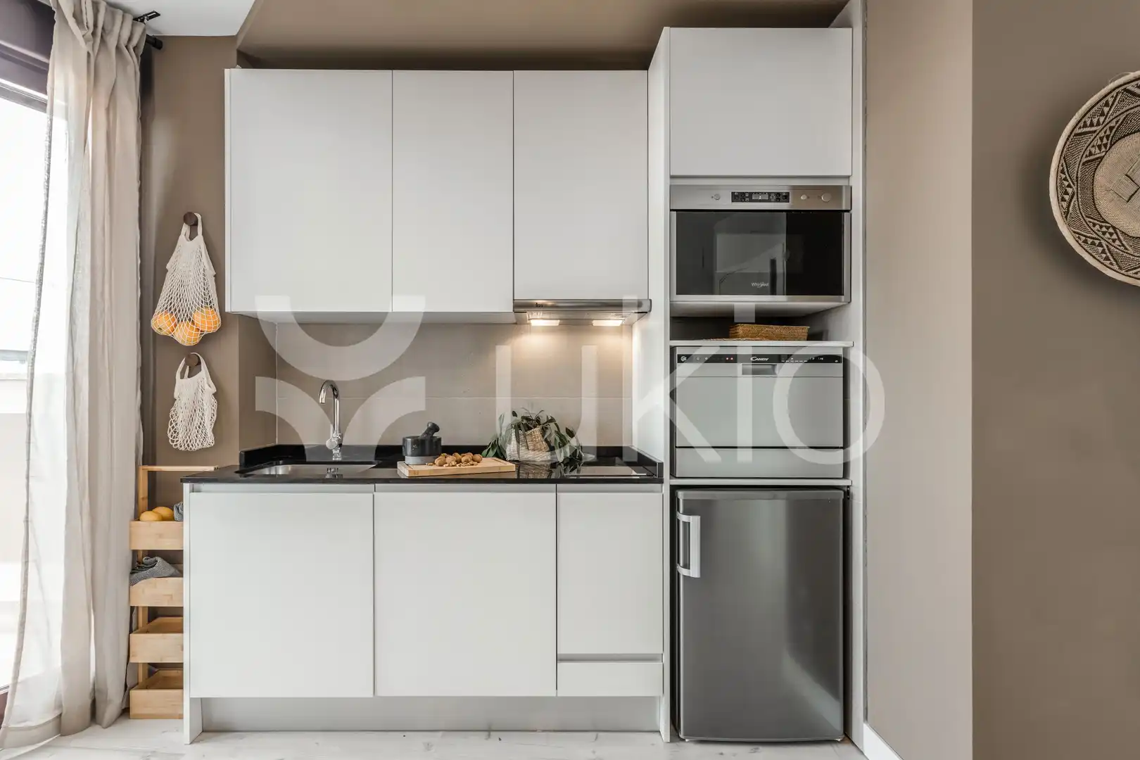 Cocina de Apartamento de alquiler en Madrid con Aire acondicionado, Calefacción y Terraza