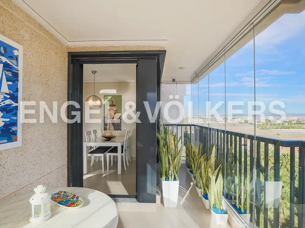 Terraza de Piso de alquiler en Alboraya con Aire acondicionado, Calefacción y Jardín privado