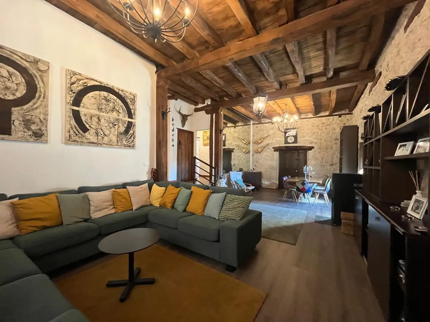 Sala de estar de Casa o chalet en venta en La Parrilla  con Calefacción, Amueblado y Alarma