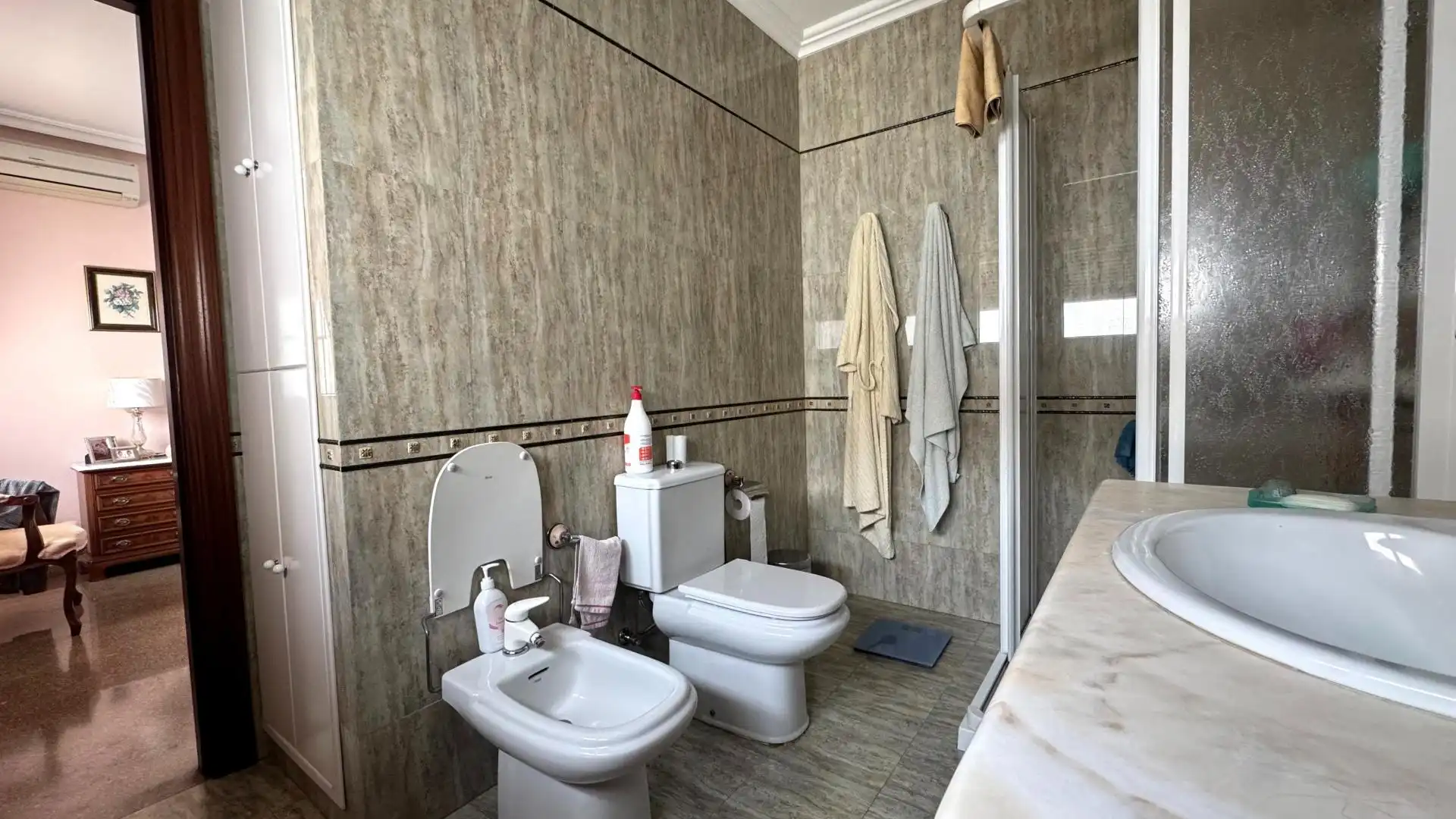 Baño de Casa adosada en venta en Sax con Aire acondicionado, Calefacción y Terraza