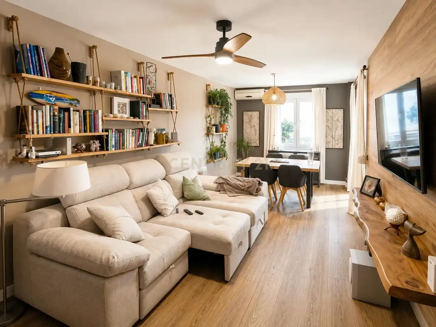 Wohnzimmer von Wohnungen zum Verkauf in Málaga mit Klimaanlage, Privatgarten und Abstellraum