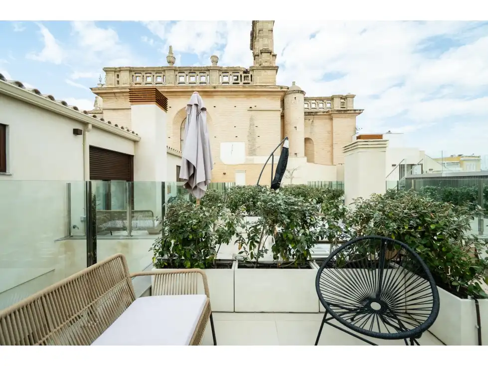 Terrace of Flat for sale in Sevilla  with Terrace, Swimming Pool and Furnished