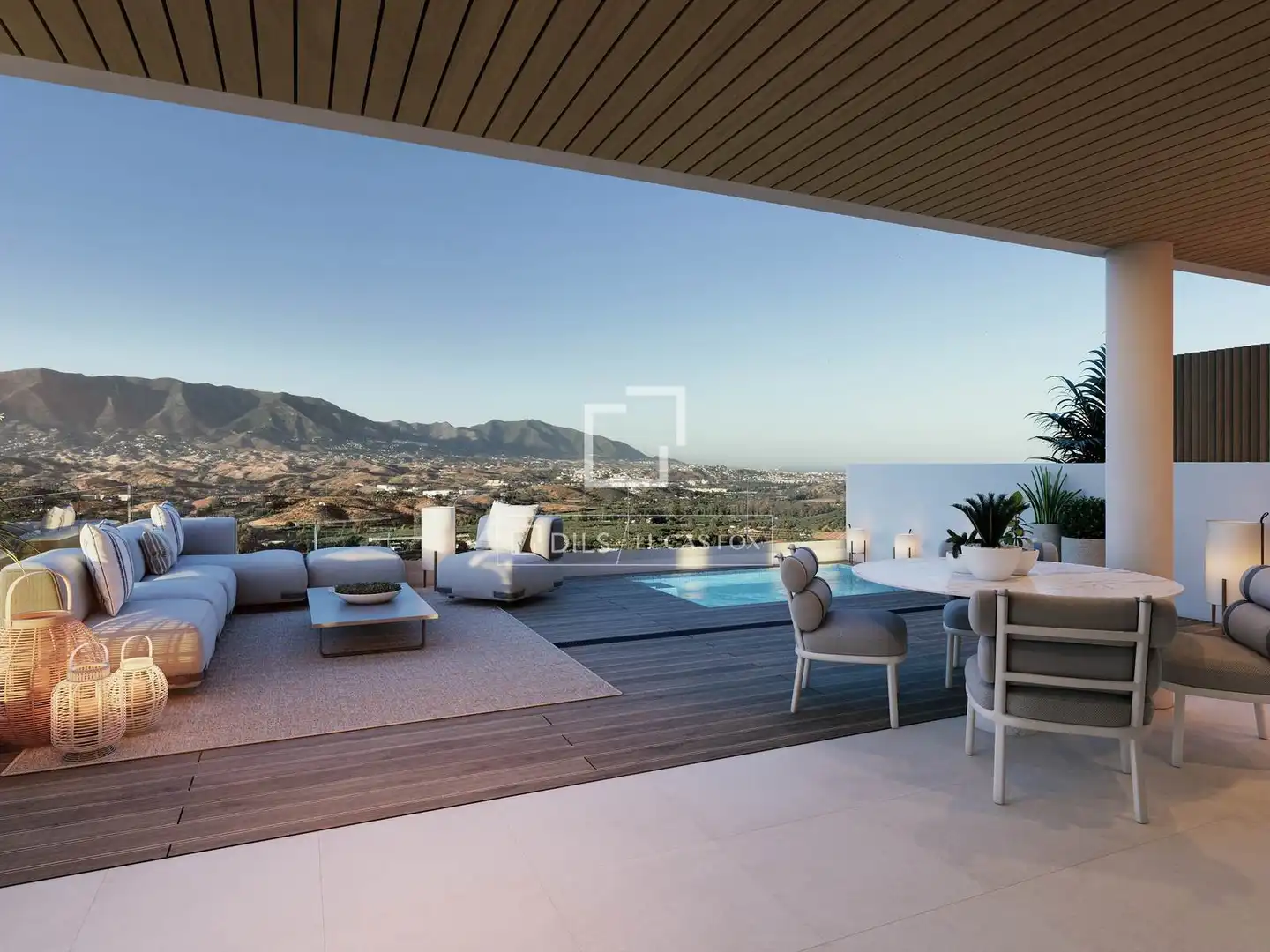 Terrace of Flat for sale in Mijas  with Air Conditioner, Heating and Private garden