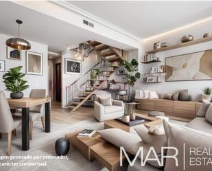 Living room of Duplex for sale in  Madrid Capital  with Air Conditioner, Heating and Parquet flooring