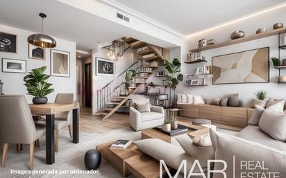 Living room of Duplex for sale in  Madrid Capital  with Air Conditioner, Heating and Parquet flooring