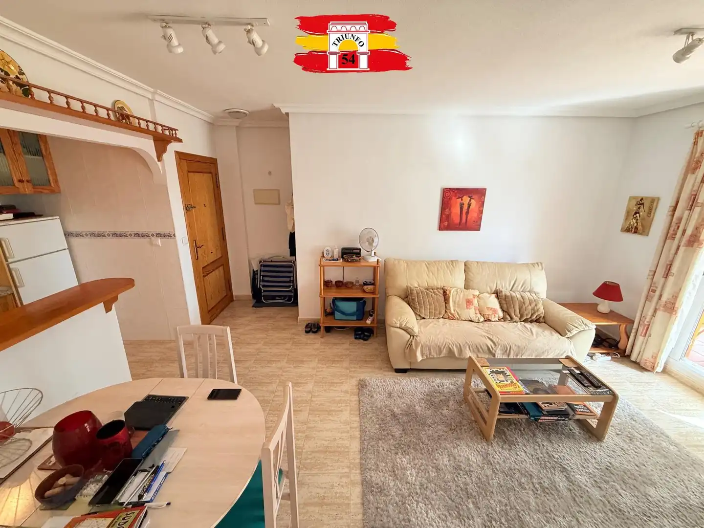 Sala de estar de Piso en venta en Pilar de la Horadada con Jardín privado, Trastero y Amueblado