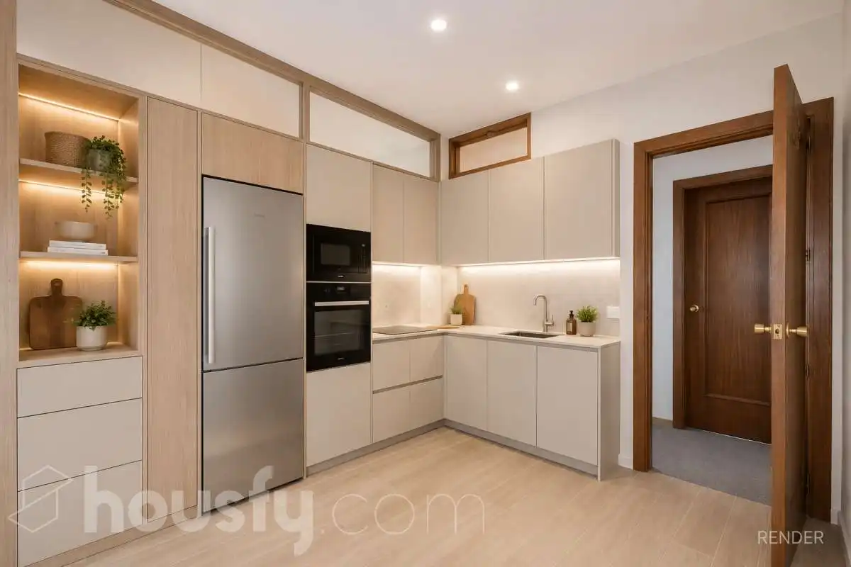 Cocina de Apartamento en venta en Madrid con Calefacción, Terraza y Piscina comunitaria