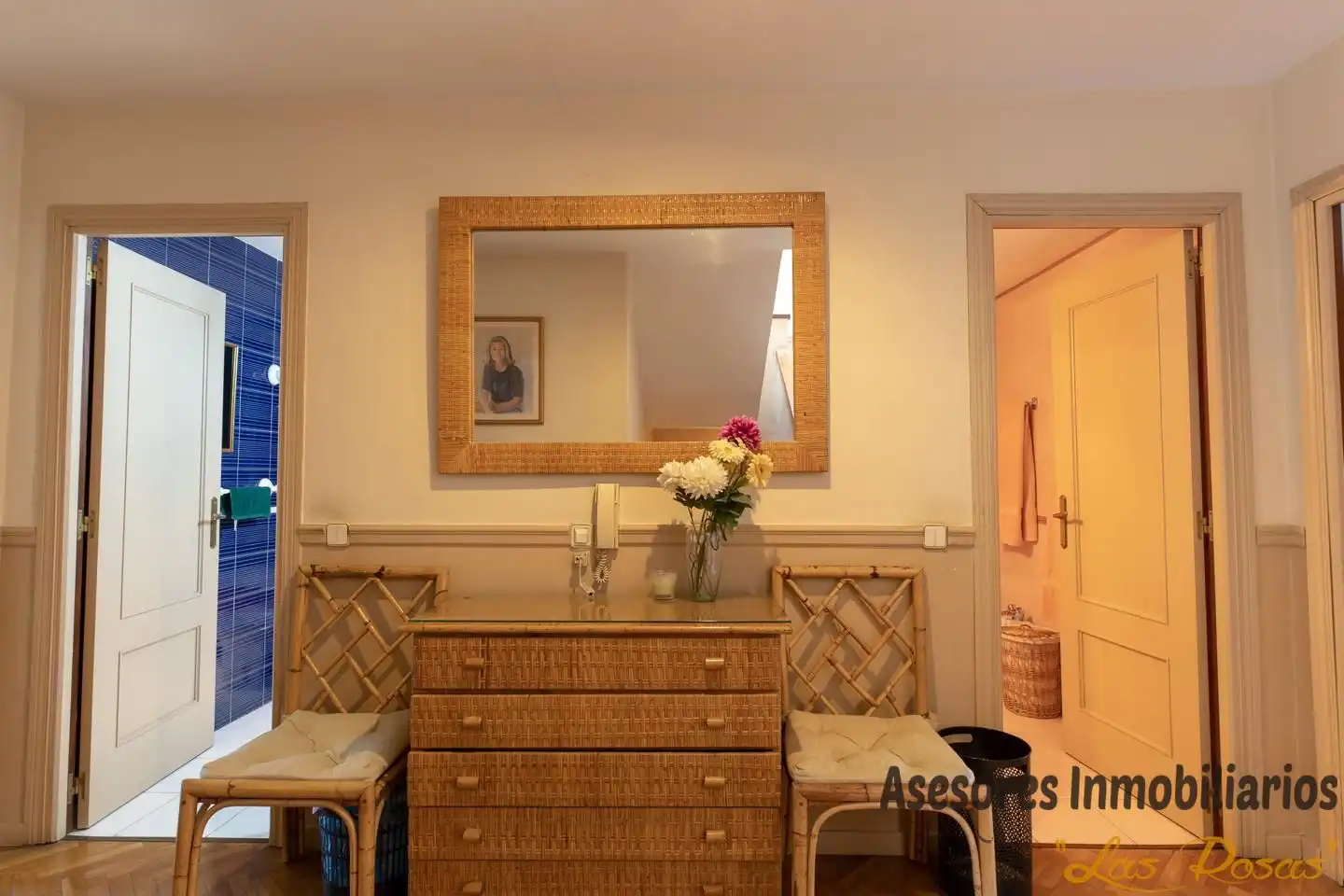 Schlafzimmer von Einfamilien-Reihenhaus zum Verkauf in Madrid mit Klimaanlage, Heizung und Privatgarten