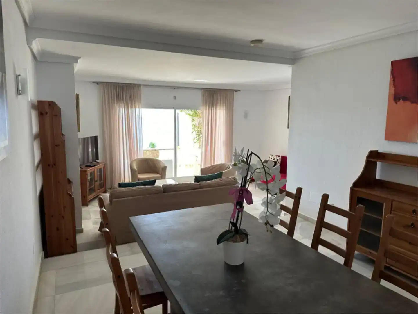 Esszimmer von Wohnungen zur Miete in Estepona mit Klimaanlage, Schwimmbad und Balkon
