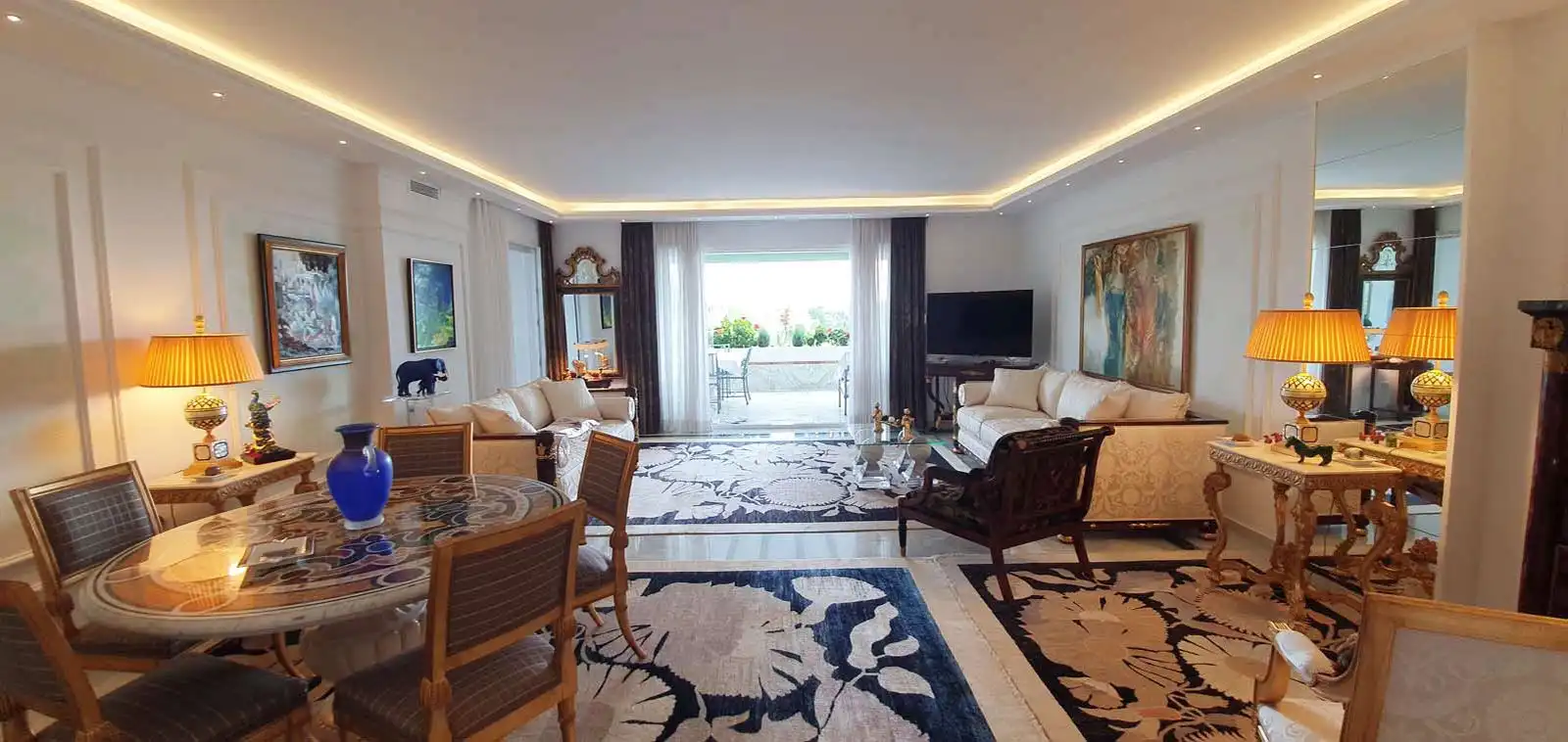 Wohnzimmer von Wohnungen zum Verkauf in Marbella mit Klimaanlage, Terrasse und Abstellraum