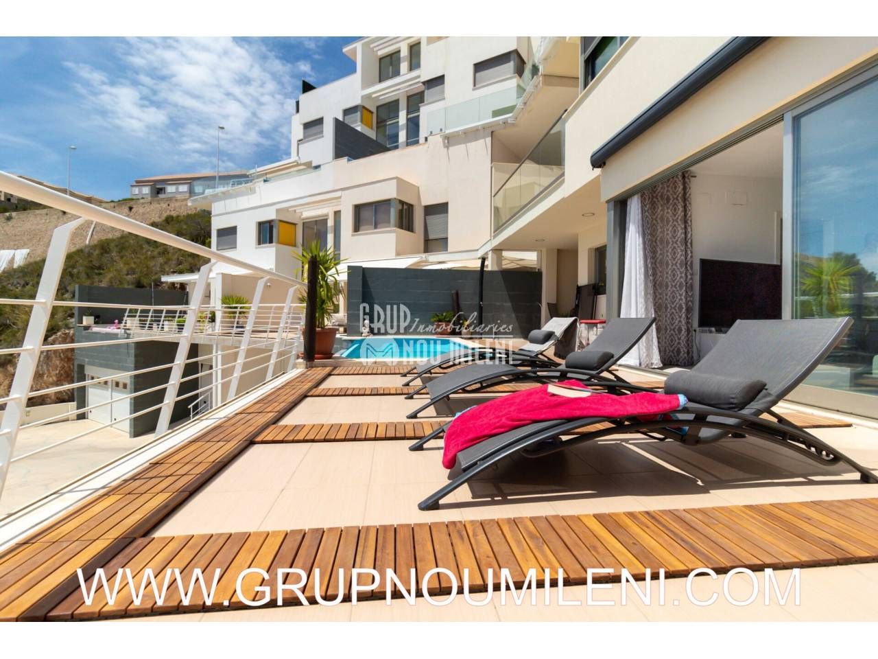 Terrace of House or chalet to rent in Cullera  with Air Conditioner, Terrace and Swimming Pool