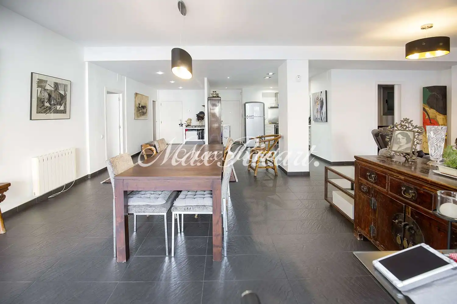 Dining room of Flat for rent in Barcelona  with Air Conditioner, Heating and Terrace