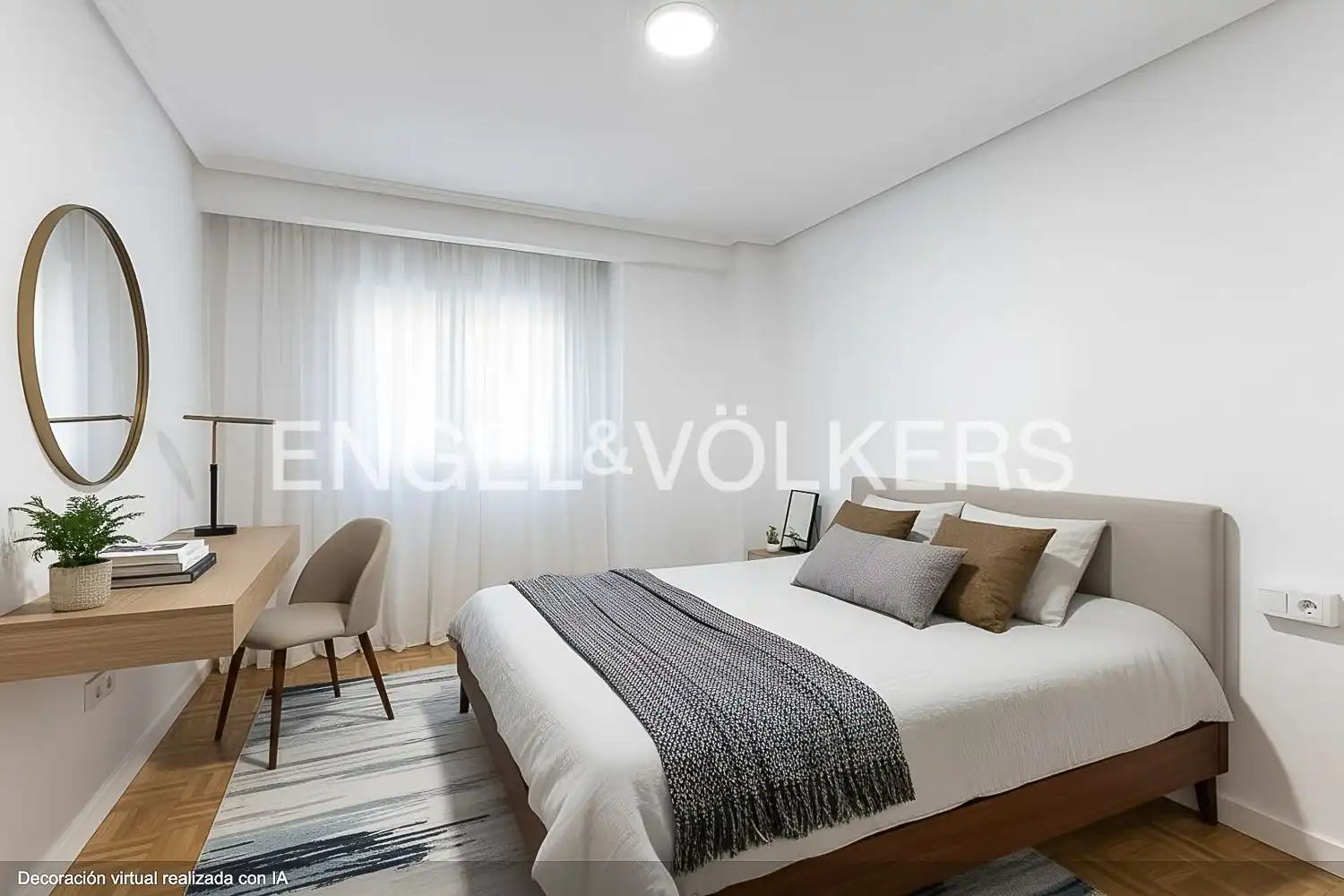 Schlafzimmer von Wohnung zum Verkauf in Valencia mit Heizung, Möbliert und Balkon