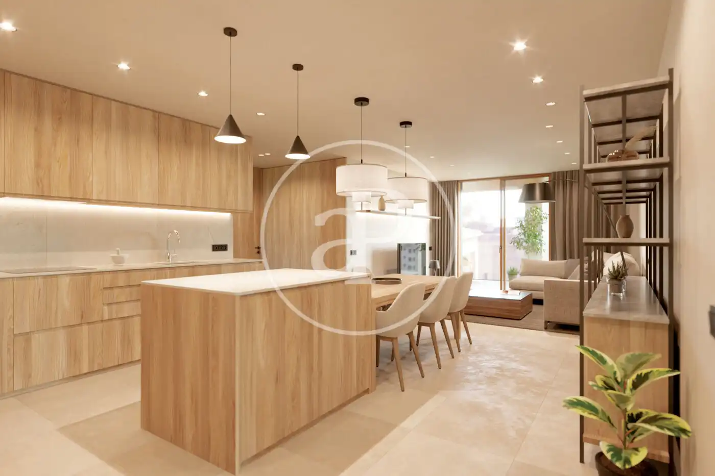 Cocina de Piso en venta en  Palma de Mallorca con Aire acondicionado, Calefacción y Jardín privado