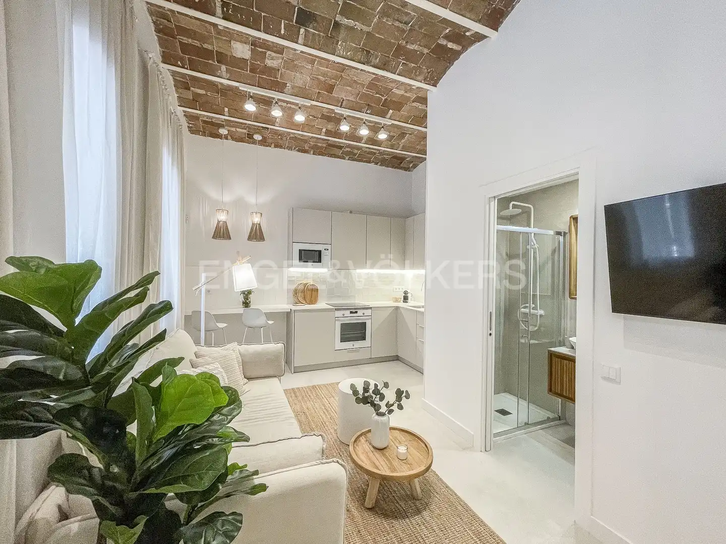 Cocina de Piso de alquiler en Barcelona con Aire acondicionado, Calefacción y Amueblado
