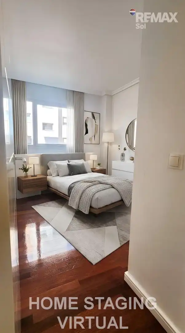 Schlafzimmer von Wohnung zum Verkauf in Madrid mit Privatgarten, Parkett und Gemeinschaftspool