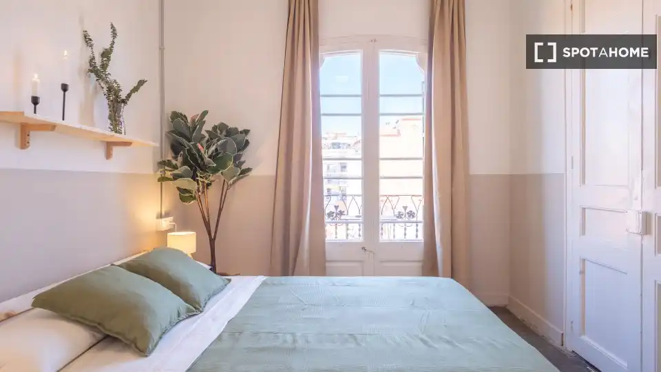Habitación de Piso para compartir en Barcelona con Aire acondicionado, Calefacción y Terraza