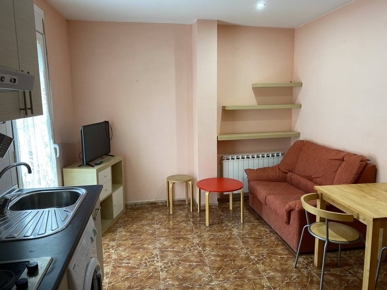 Sala de estar de Piso de alquiler en Alcañiz con Calefacción, Terraza y Amueblado