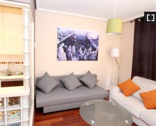 Living room of Flat to rent in  Madrid Capital  with Air Conditioner, Heating and Furnished