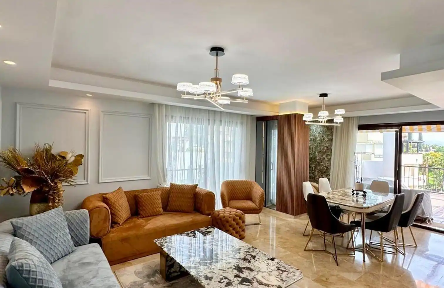 Sala de estar de Apartamento de alquiler en Milla de Oro