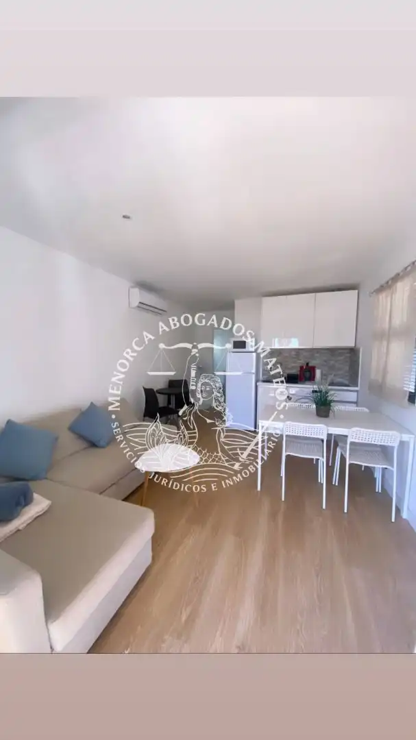 Sala d'estar de Apartament de lloguer en Ciutadella de Menorca amb Aire condicionat, Terrassa i Moblat