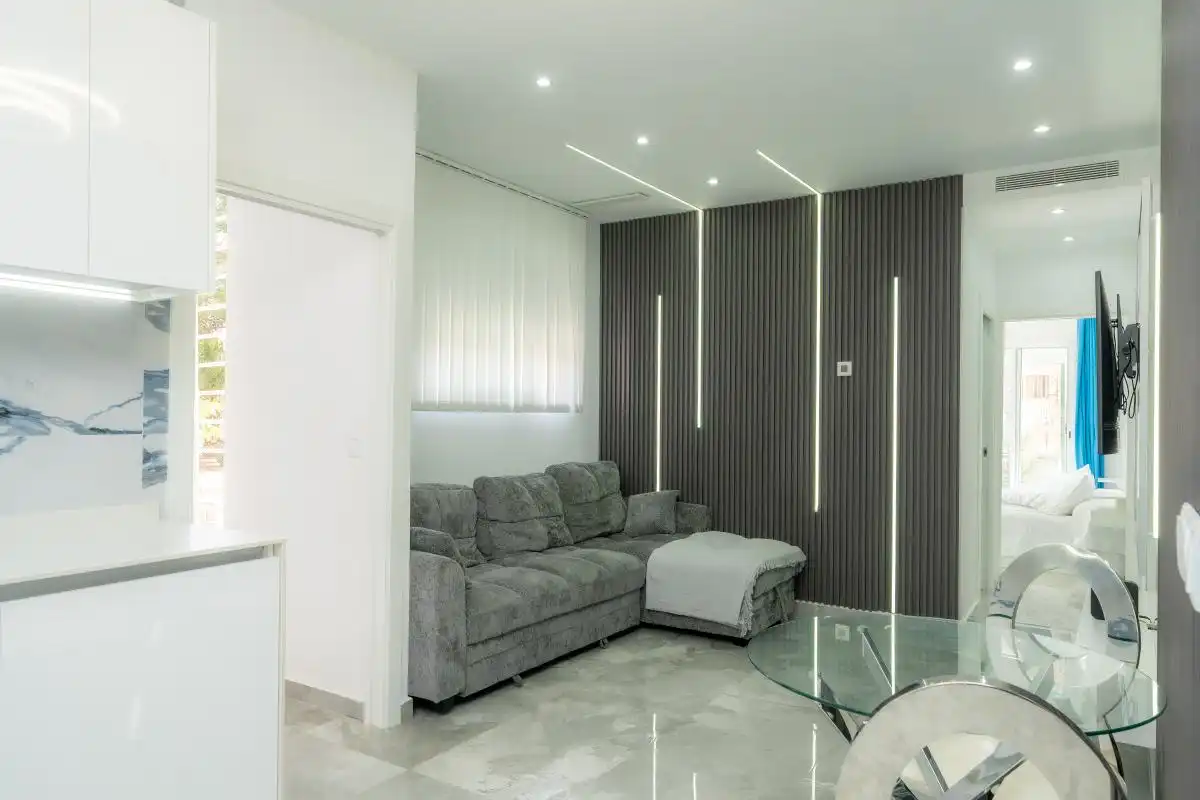 Sala de estar de Planta baja en venta en Benidorm con Calefacción, Jardín privado y Terraza