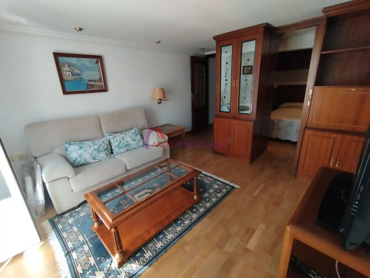 Wohnzimmer von Wohnungen zur Miete in Burgos mit Heizung, Parkett und Terrasse
